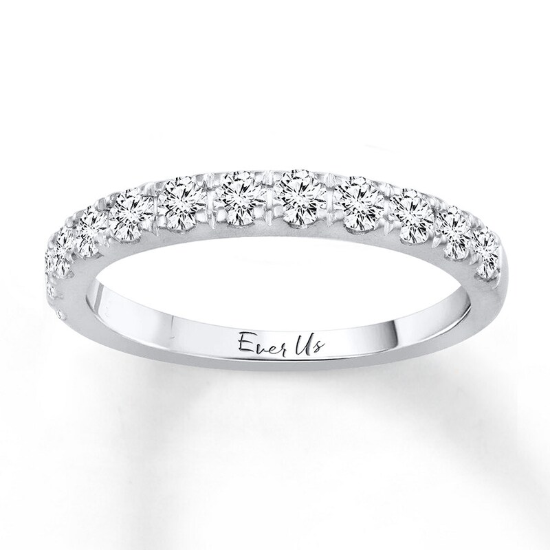 Main Image 1 of Previously Owned Ever Us Diamond Wedding Band 3/4 ct tw Round-cut 14K White Gold