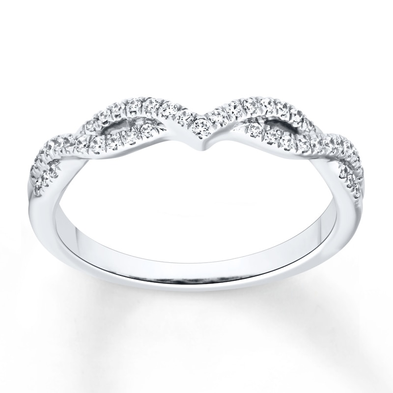 Main Image 1 of Previously Owned Diamond Anniversary Ring 1/5 ct tw Round-cut 14K White Gold