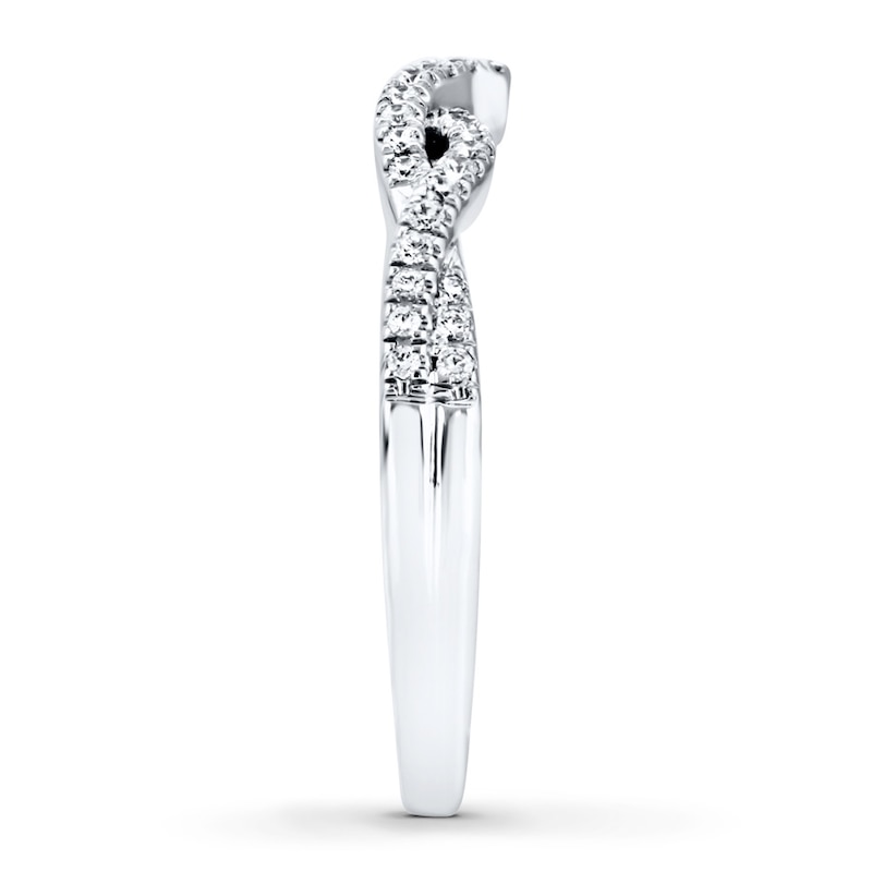 Main Image 3 of Previously Owned Diamond Anniversary Ring 1/5 ct tw Round-cut 14K White Gold