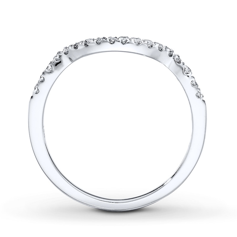 Main Image 2 of Previously Owned Diamond Wedding Band 1/8 ct tw Round-cut 14K White Gold