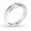 Thumbnail Image 1 of Previously Owned Ever Us Men's Two-Stone Wedding Band 1/4 ct tw Round-cut Diamonds 14K White Gold