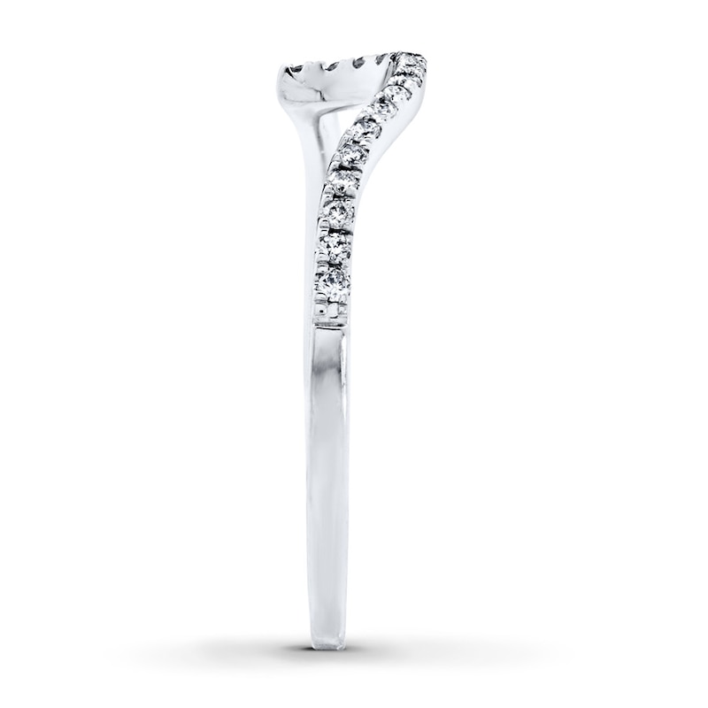 Main Image 3 of Previously Owned Diamond Wedding Band 1/10 ct tw Round-cut 14K White Gold