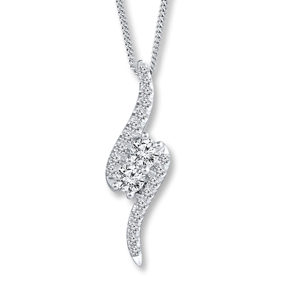 Previously Owned Ever Us Necklace 1-1/ ct tw Diamonds 14K White Gold