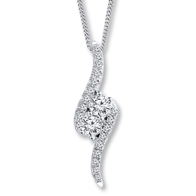 Main Image 1 of Previously Owned Ever Us Necklace 1/2 ct tw Diamonds 14K White Gold