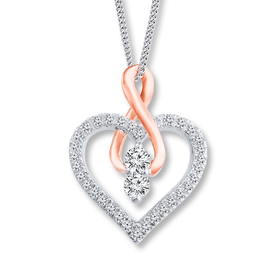 Previously Owned Ever Us Diamond Necklace 1/4 ct tw 14K Two-Tone Gold