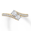 Thumbnail Image 1 of Previously Owned Ever Us Two-Stone Ring 3/4 ct tw Round-cut Diamonds 14K Yellow Gold