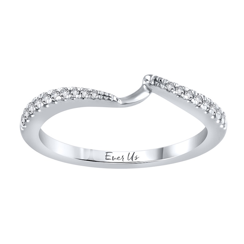 Main Image 1 of Previously Owned Ever Us Diamond Ring 1/8 ct tw Round-cut 14K White Gold