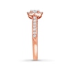 Previously Owned THE LEO Diamond Ring 5/8 ct tw Princess & Round-cut 14K Rose Gold