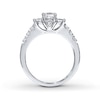 Previously Owned THE LEO Diamond Ring 7/8 ct tw Princess & Round-cut 14K White Gold