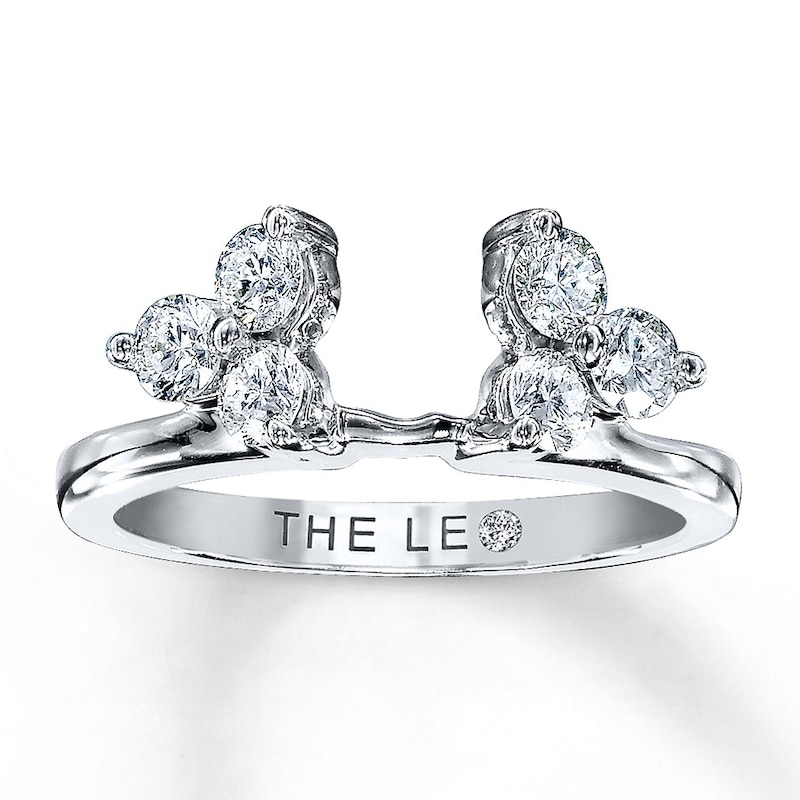 Previously Owned THE LEO Diamond Enhancer Ring 3/4 ct tw Round-cut 14K White Gold