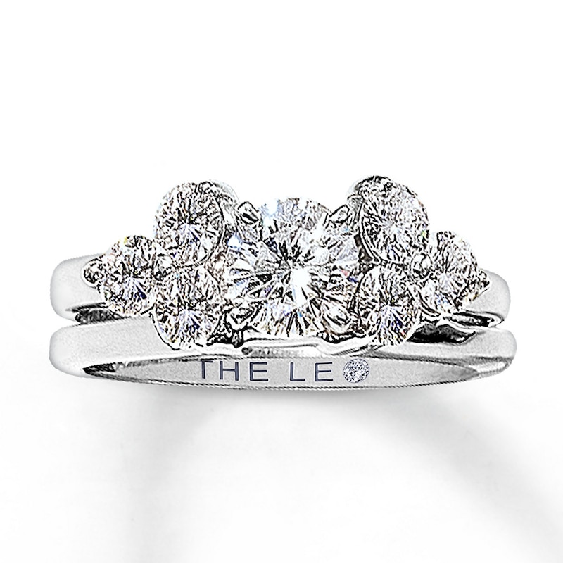 Previously Owned THE LEO Diamond Enhancer Ring 3/4 ct tw Round-cut 14K White Gold