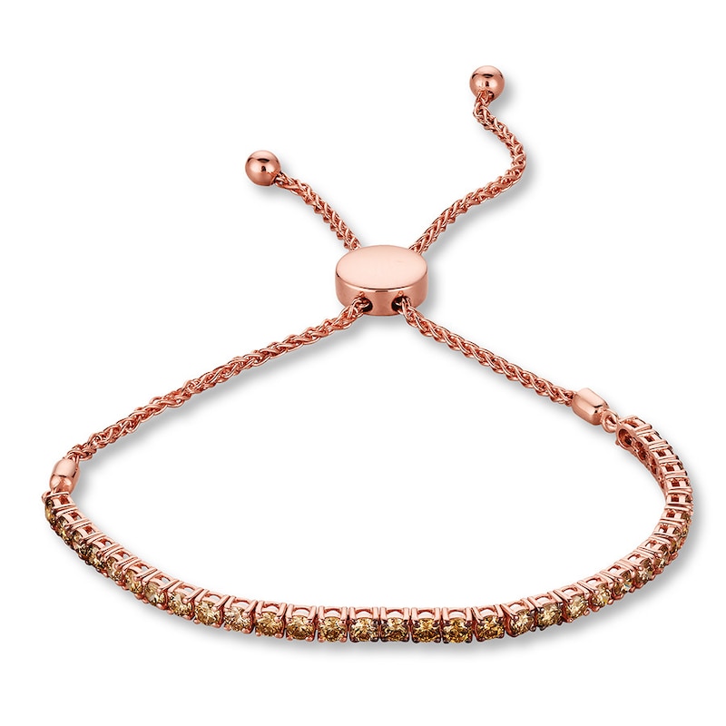 Main Image 1 of Previously Owned Le Vian Diamond Bolo Bracelet 2 ct tw 14K Rose Gold 9.5"