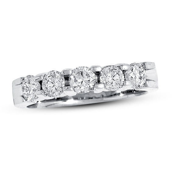 Previously Owned Diamond Anniversary Band 1 ct tw Round-cut 14K White Gold