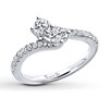 Thumbnail Image 3 of Previously Owned Ever Us Two-Stone Anniversary Ring 3/4 ct tw Round-cut Diamonds 14K White Gold