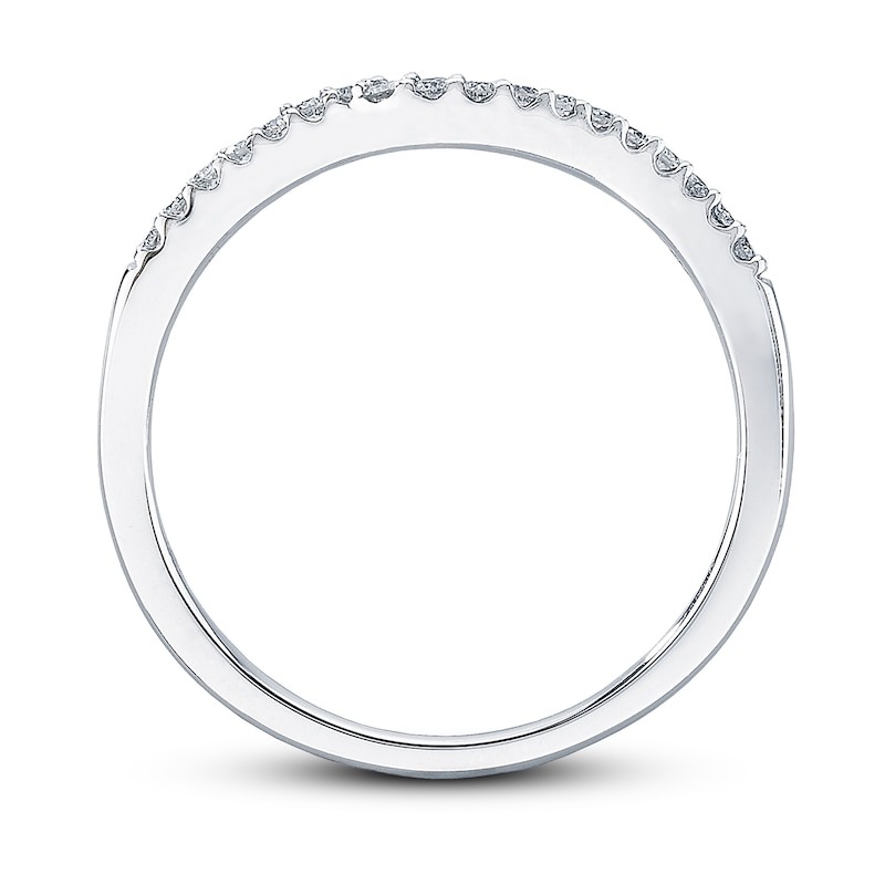 Main Image 2 of Previously Owned Diamond Wedding Band 1/10 ct tw Round-cut 10K White Gold