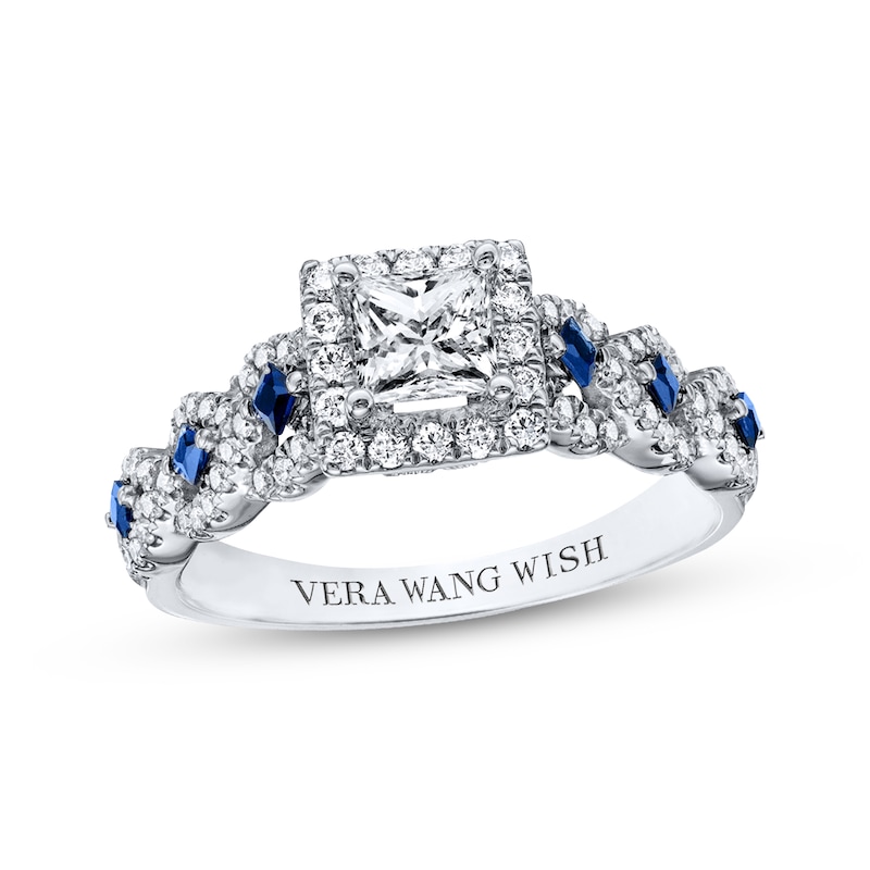 Main Image 1 of Previously Owned Diamond Ring 1 ct tw Princess/Round-cut Diamonds 14K White Gold