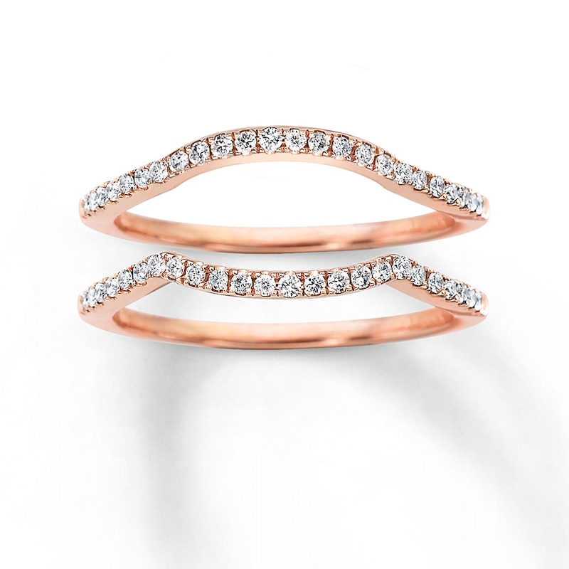 Main Image 1 of Previously Owned Diamond Wedding Bands 1/4 ct tw Round-cut 14K Rose Gold