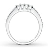 Thumbnail Image 2 of Previously Owned Diamond Wedding Band 1/5 ct tw Round & Princess-cut 14K White Gold