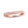 Thumbnail Image 1 of Previously Owned Diamond Contour Wedding Band 1/4 ct tw Round-cut 14K Rose Gold