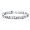 Thumbnail Image 1 of Previously Owned Diamond Infinity Bracelet 1-1/2 ct tw Round-cut Sterling Silver 7.25"