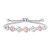 Thumbnail Image 1 of Previously Owned Diamond Bolo Bracelet Sterling Silver & 10K Rose Gold 9.5"