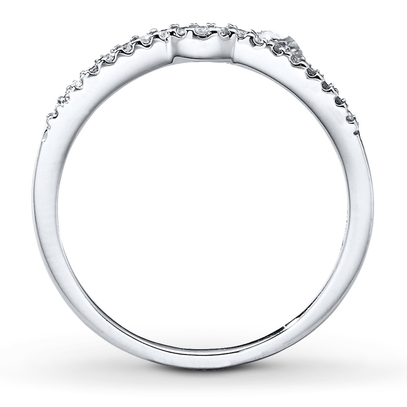 Main Image 2 of Previously Owned Diamond Wedding Band 1/10 ct tw Round-cut 10K White Gold