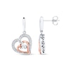 Thumbnail Image 1 of Previously Owned Unstoppable Love Earrings 1/20 ct Round-Cut Diamond Sterling Silver/10K Rose Gold