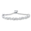 Thumbnail Image 1 of Previously Owned Diamond Infinity Bolo Bracelet 1/2 ct tw Sterling Silver 9.5"