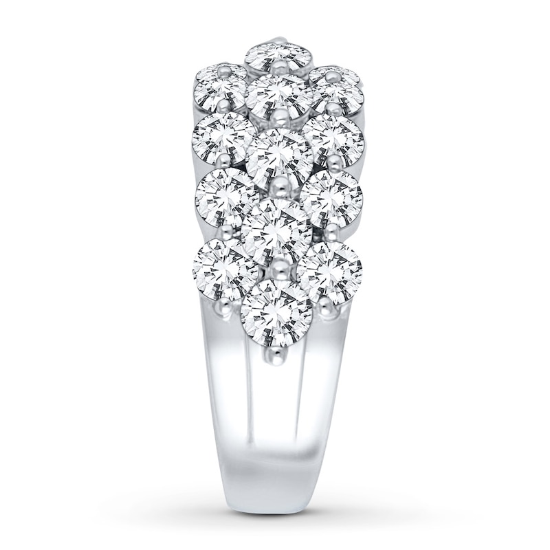 Main Image 3 of Previously Owned Diamond Anniversary Band 3 ct tw Round-cut 14K White Gold Size 9.25