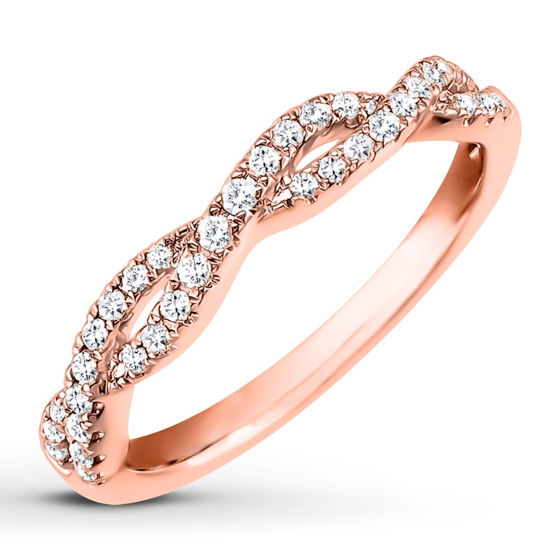Previously Owned Diamond Anniversary Band 1/4 ct tw Round-cut 10K Rose Gold - Size 5