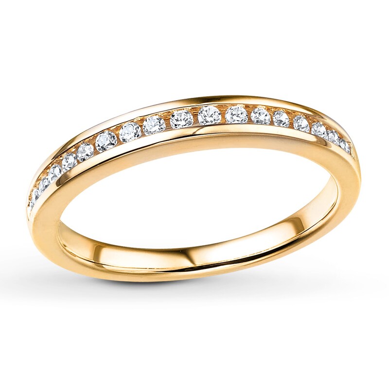 Main Image 1 of Previously Owned Diamond Wedding Band 1/5 ct tw Round-cut 14K Yellow Gold - Size 10