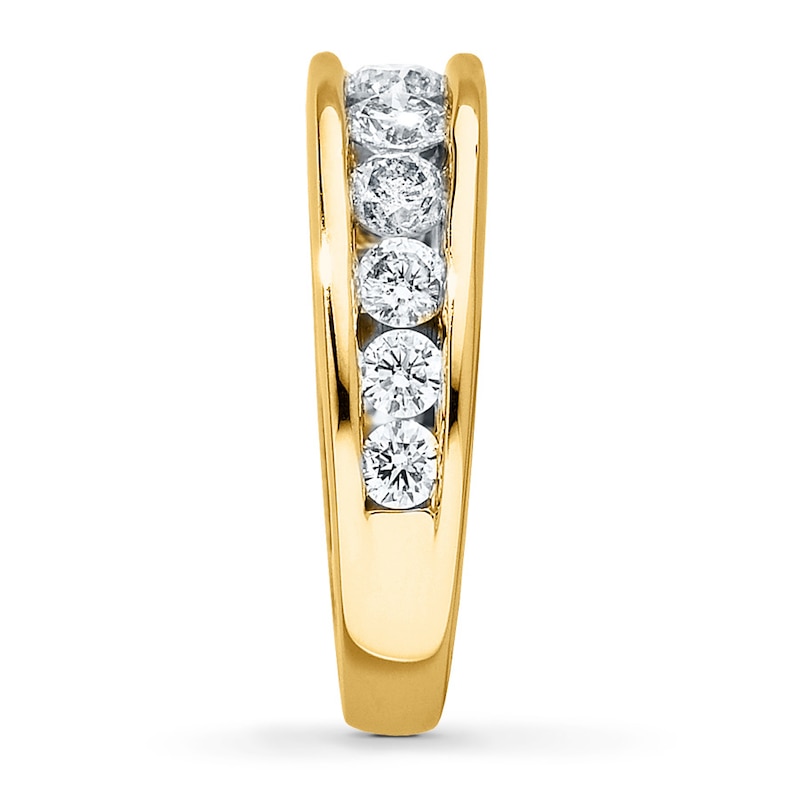 Main Image 3 of Previously Owned Diamond Wedding Band 1-1/2 ct tw Round-cut 14K Yellow Gold Size 5.75