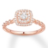 Thumbnail Image 1 of Previously Owned Diamond Engagement Ring 1/3 ct tw Round-cut 10K Rose Gold Size 3.75