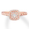 Thumbnail Image 3 of Previously Owned Diamond Engagement Ring 1/3 ct tw Round-cut 10K Rose Gold Size 3.75