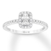 Thumbnail Image 1 of Previously Owned Ever Us Diamond Promise Ring 3/8 ct tw Princess & Round-cut 10K White Gold - Size 9