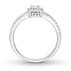 Thumbnail Image 2 of Previously Owned Ever Us Diamond Promise Ring 3/8 ct tw Princess & Round-cut 10K White Gold - Size 9