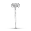 Thumbnail Image 3 of Previously Owned Ever Us Diamond Promise Ring 3/8 ct tw Princess & Round-cut 10K White Gold - Size 9