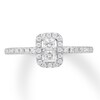 Thumbnail Image 4 of Previously Owned Ever Us Diamond Promise Ring 3/8 ct tw Princess & Round-cut 10K White Gold - Size 9