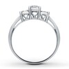 Previously Owned Diamond Ring 1/4 ct tw Princess & Round-cut 14K White Gold