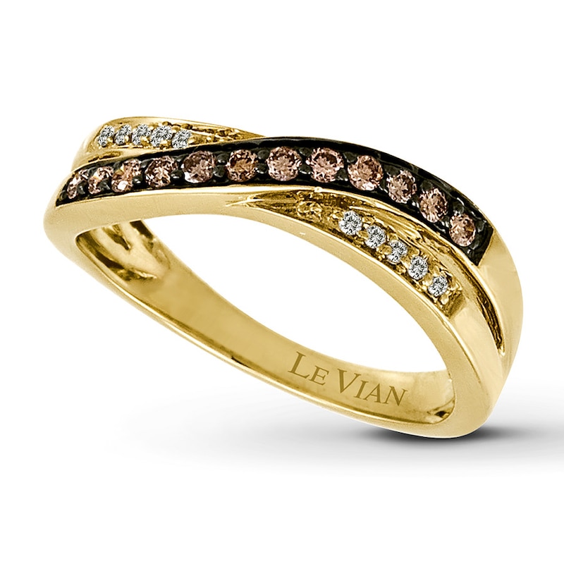 Main Image 1 of Previously Owned Le Vian Chocolate Diamonds 1/4 ct tw Round-cut Ring 14K Honey Gold - Size 10.25