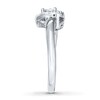 Thumbnail Image 3 of Previously Owned Heart Promise Ring 1/10 ct tw Round-cut Diamonds Sterling Silver - Size 5