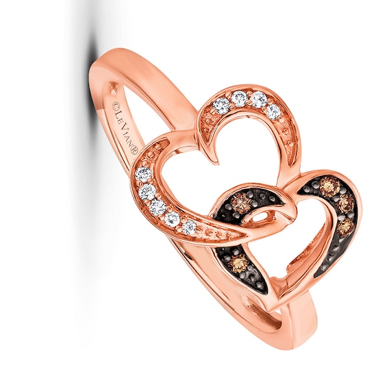 Previously Owned Le Vian Chocolate Diamond Ring 1/20 ct tw Round-cut 14K Strawberry Gold 4