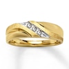 Thumbnail Image 1 of Previously Owned Men's Diamond Band 1/10 ct tw Round-Cut 10K Yellow Gold - Size 5