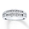 Thumbnail Image 1 of Previously Owned Men's Wedding Band 1/2 ct tw Round-cut Diamonds 10K White Gold Size 7