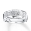 Previously Owned Men's Diamond Ring 1/2 ct tw Round-cut 10K White Gold