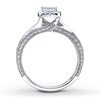 Previously Owned Diamond Ring 1/6 ct tw Princess & Round-cut Sterling Silver