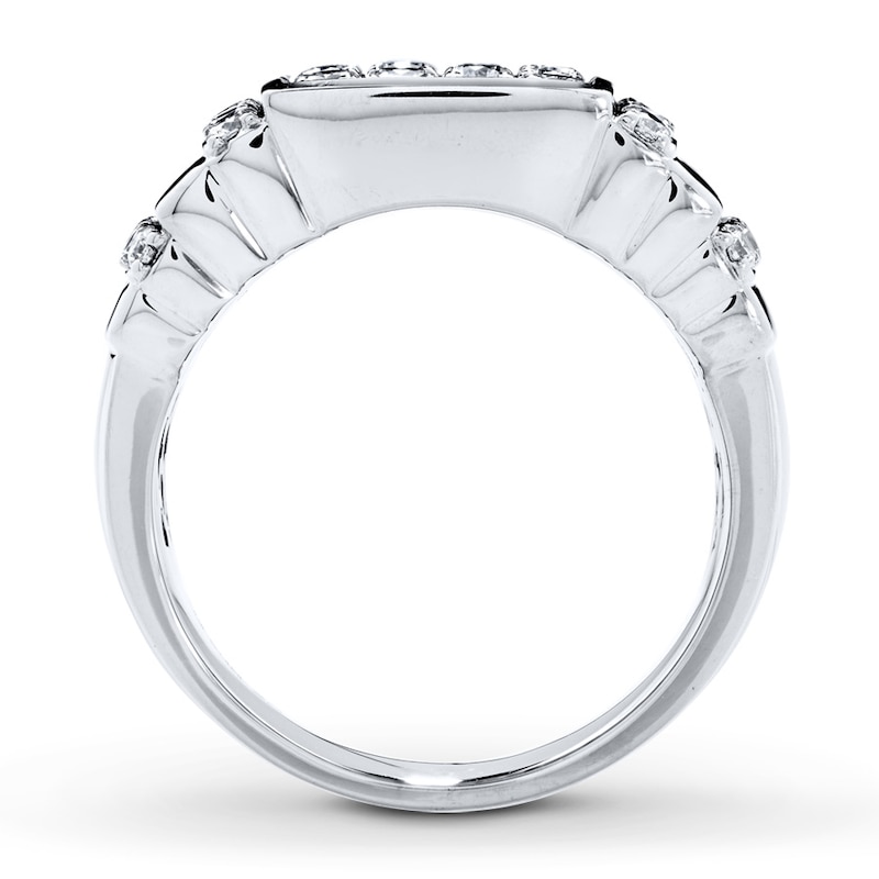 Main Image 2 of Previously Owned Men's Diamond Ring 2 ct tw Round-cut 14K White Gold Size 12.5