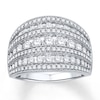 Thumbnail Image 1 of Previously Owned Diamond Ring 1-1/2 ct tw Round-cut 10K White Gold - Size 8