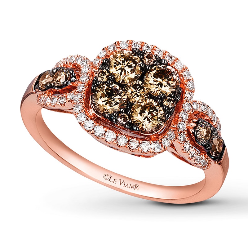 Previously Owned Le Vian Chocolate Diamonds 1 ct tw Ring 14K Strawberry Gold
