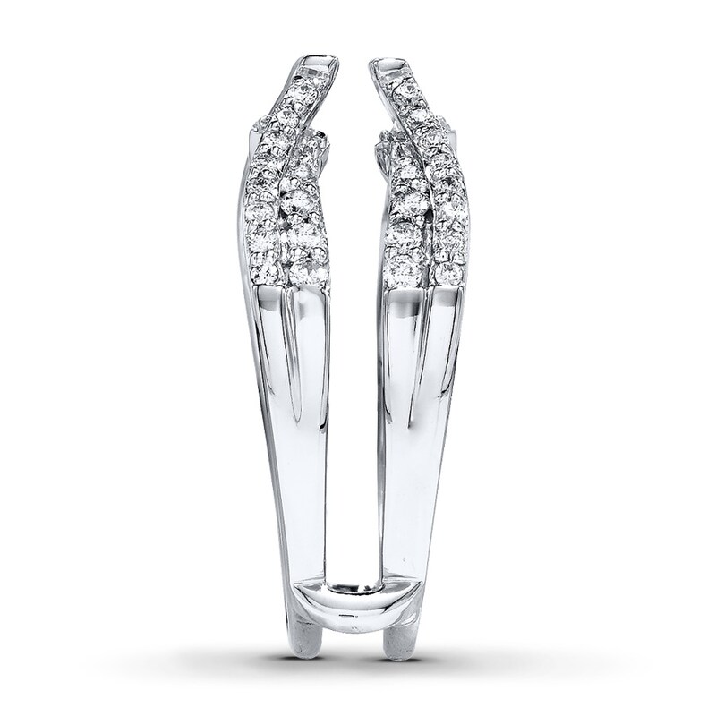 Main Image 3 of Previously Owned Diamond Enhancer Ring 1/2 ct tw Round-cut 14K White Gold Size 9.25